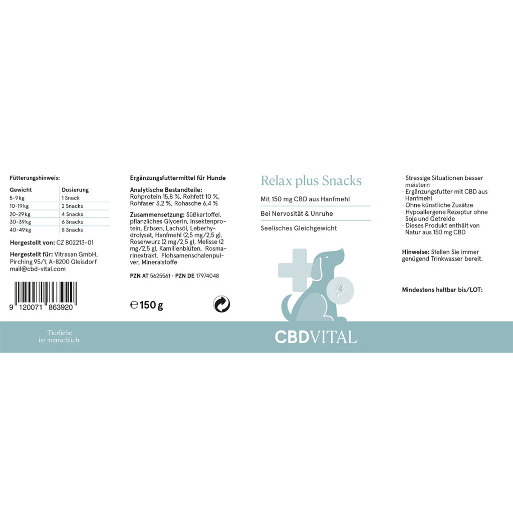 CBD Hunde-Snacks Relax plus