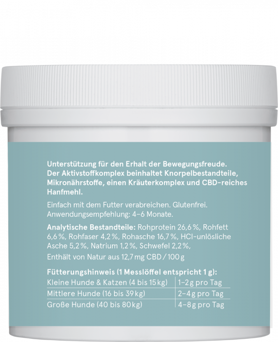 CBD Vital – VET – Gelenkskomplex aktiv mit 200mg CBD – 100g Hund/Katze