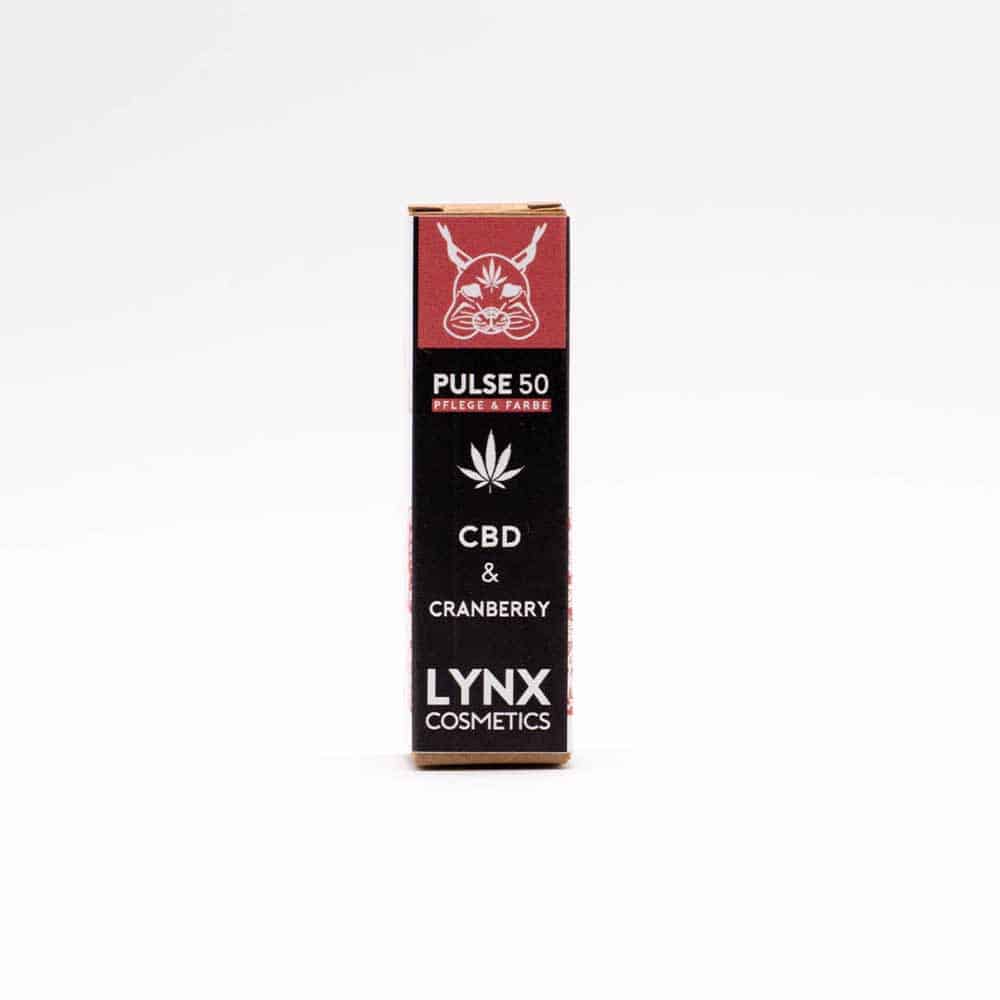 LYNX CBD Lippenpflegestift - PULSE 50 - Cranberry - Kupfer - 50mg CBD - 5g