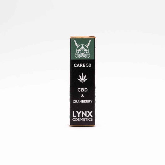 LYNX CBD Lippenpflegestift - CARE 50 - Cranberry - Farblos - 50mg CBD - 5g